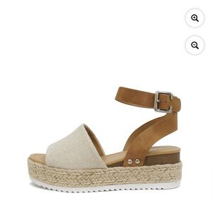Soda Topic Open Toe Buckle Ankle Strap Espadrilles Sandal Sz10 Brand New w/o Box